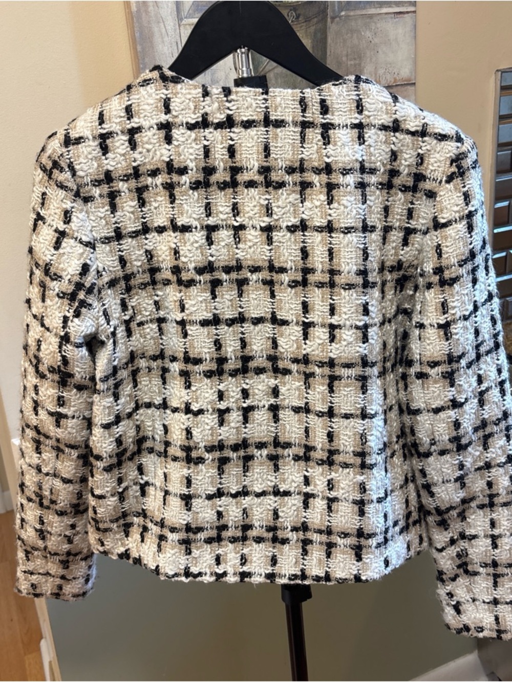 Amanda & Chelsea Black, White & Beige Tweed Jacket - Picture 7 of 7